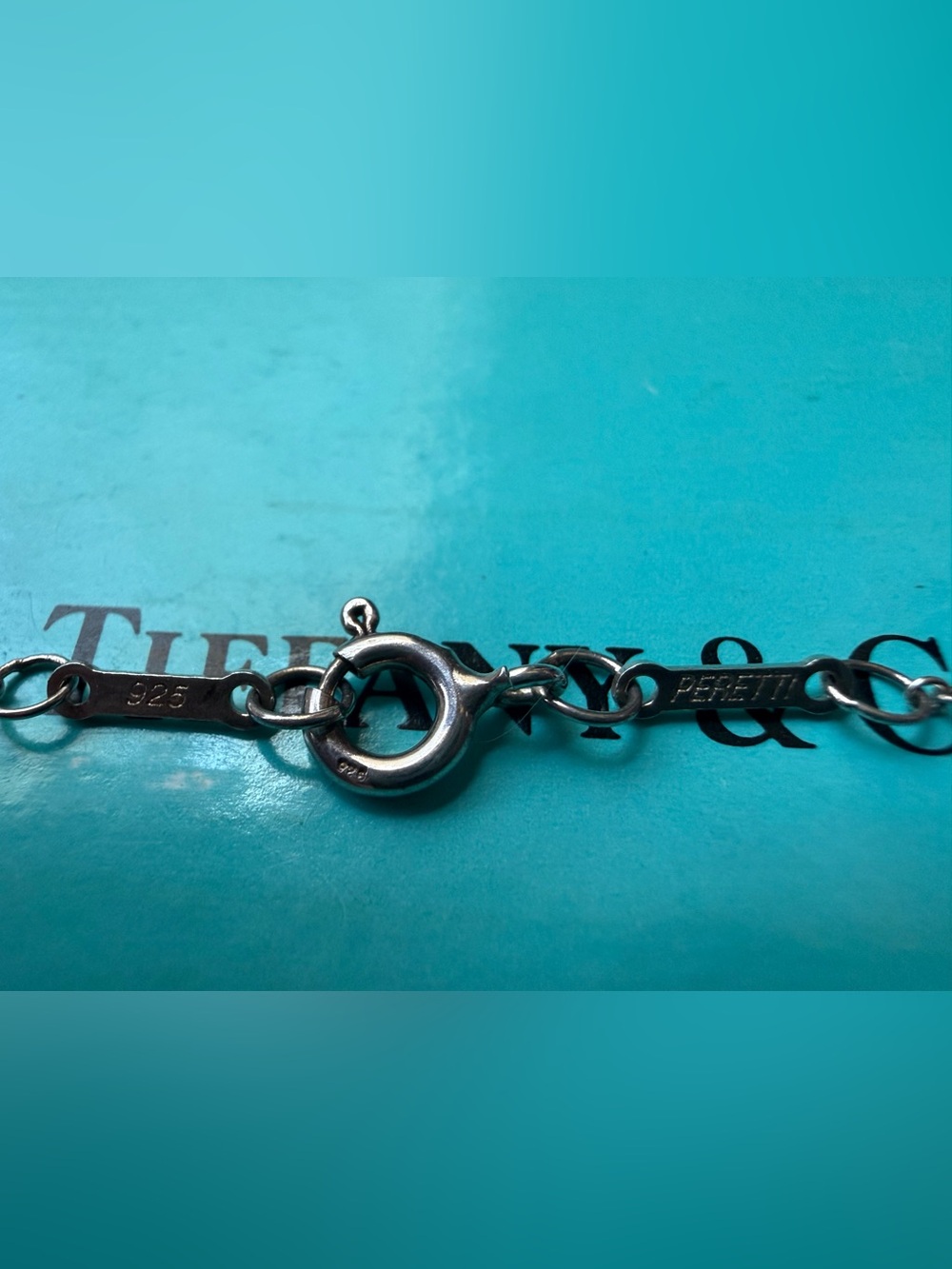 Tiffany & Co Silver Heart Charm Pendant Necklace 16 in Cable Chain Spring Ring - Picture 9 of 12